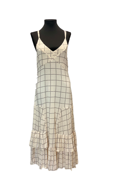 Дамска рокля, ежедневна, бежова, L