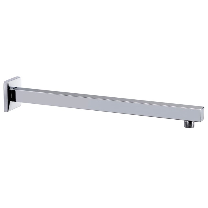 vidaXL ezüstszínű négyszögletes rozsdamentes acél zuhanytartókar 40 cm 147732