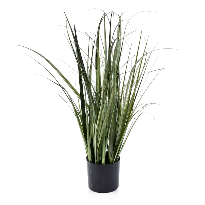 Изкуствено растение в саксия Mondex, Декоративна трева, 65 см, Зелен