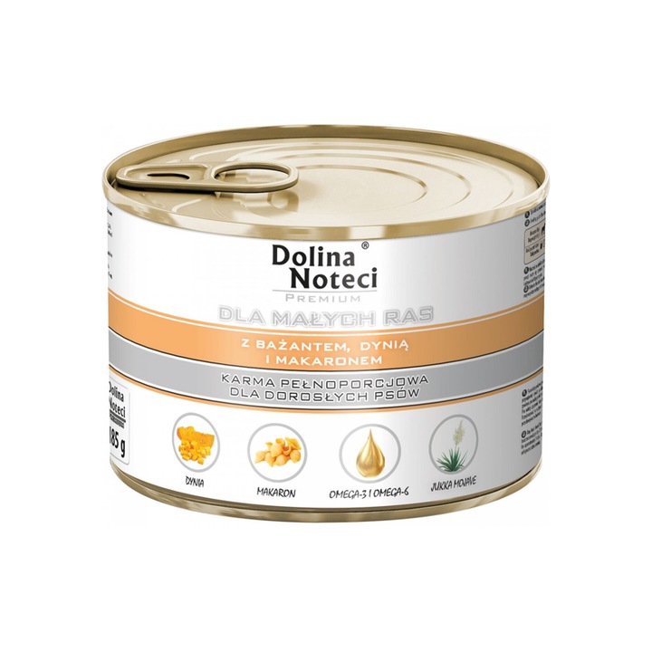 Nedves táp kutyáknak, Dolina Noteci, Fácán/tök, 185 g