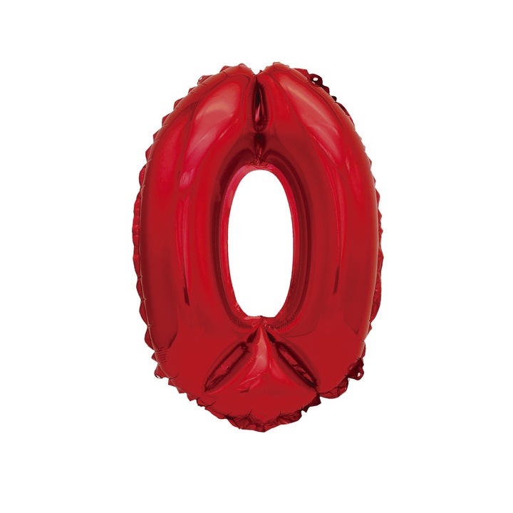 Fém fólia lufi, 0. szám, 100 cm, piros