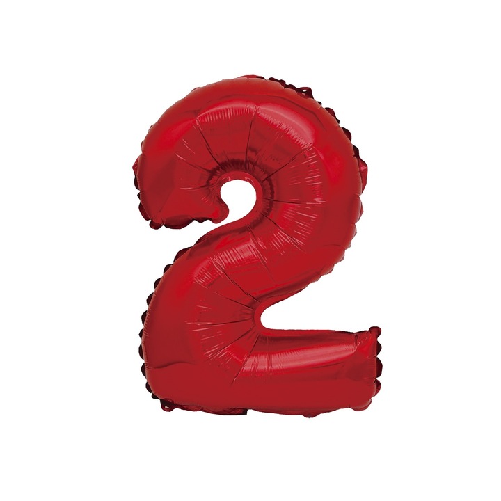 Fém fólia lufi, 2-es szám, 100 cm, piros