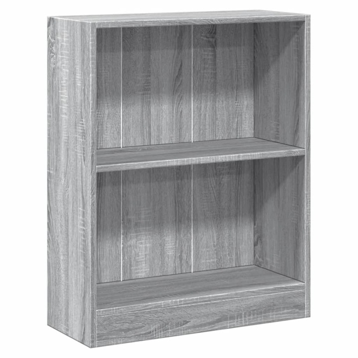 Biblioteca vidaXL, gri sonoma, 60x24x76 cm, lemn prelucrat, 9 kg