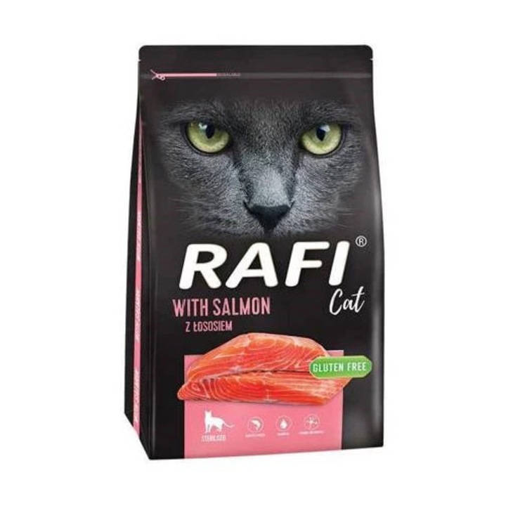 Hrana uscata pentru pisici, Rafi, Somon, 7 kg