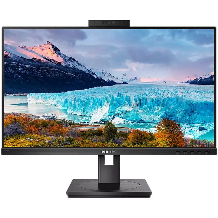 Philips 272S1MH/00 WLED monitor, IPS 27", FHD, 75Hz, 4ms, HDMI, DisplayPort, USB, Webcam, Pivot, fekete