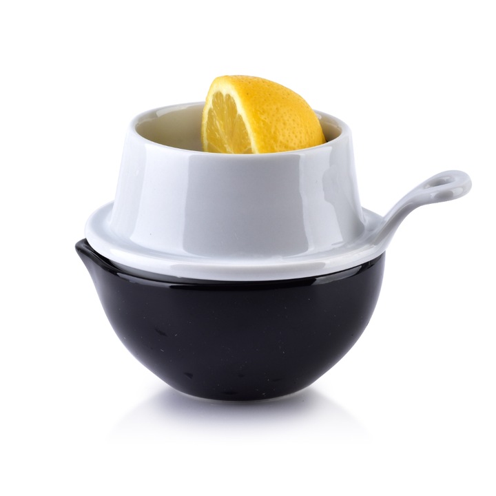 Многофункционална цедка Mondex, Порцелан, 9,5 см, Бял/Черен