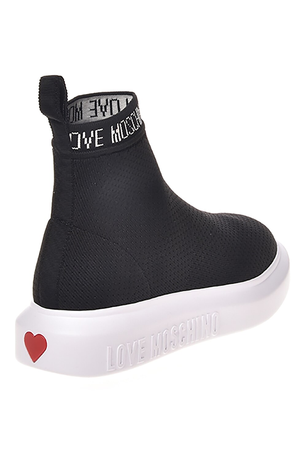 nozominnn♡ Love Moschino, Cizme mid-calf cu imprimeu logo, Rosu, Auriu, Negru