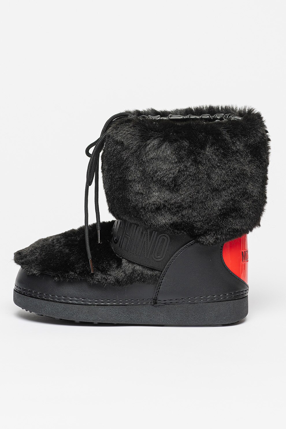 Love Moschino, Cizme de iarna cu garnituri de blana sintetica