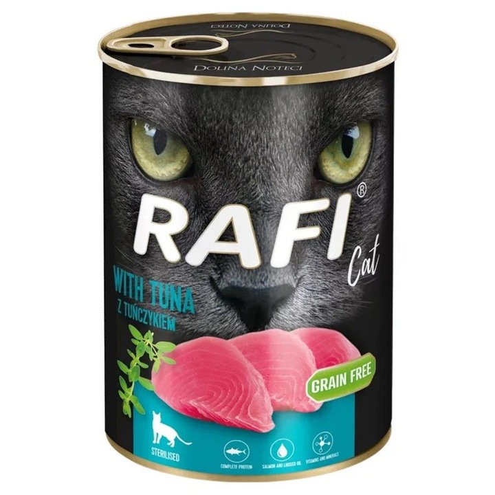 Hrana umeda pentru pisici, Rafi, Ton, 400 g