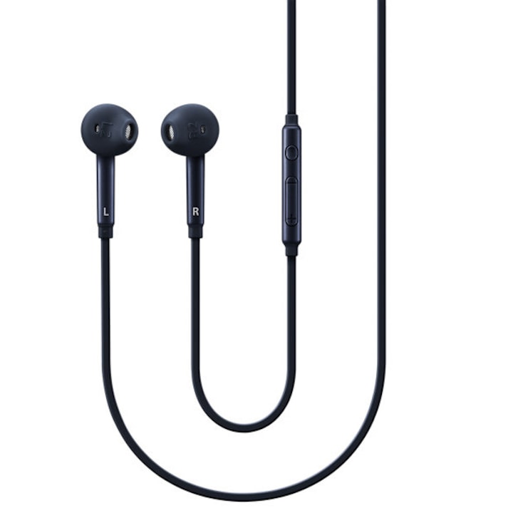 Fülhallgató mikrofonnal és hangerőszabályzóval Samsung Headset Stereo EO-EG920BB Samsung mobil eszközökhöz, fekete