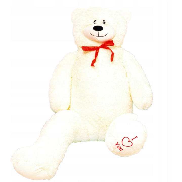 Ursulet de plus, Mis Gustaw, Teddy Amor, Alb, 160cm