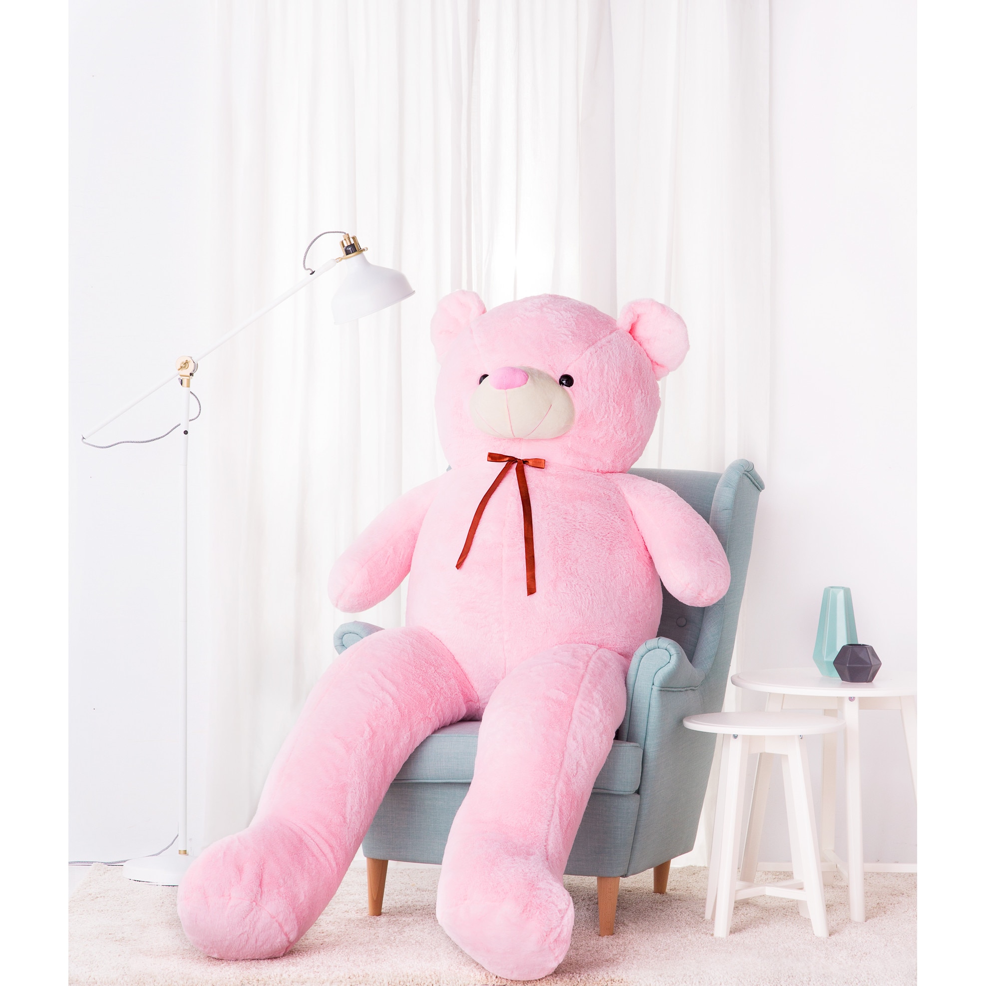 Ursulet de plus, Mis Gustaw, Valor, Roz, 200cm - eMAG.ro