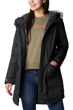 Columbia, Suttle Mountain™ hőszigetelt hosszú télikabát, Fekete, S