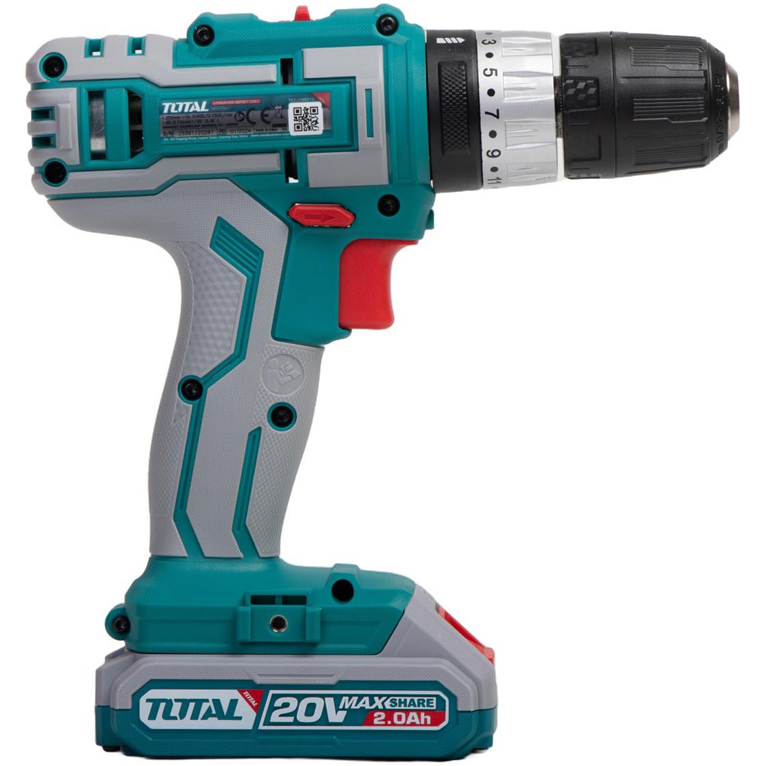 Masina de gaurit cu percutie si acumulator Total TIDLI200215, 20V