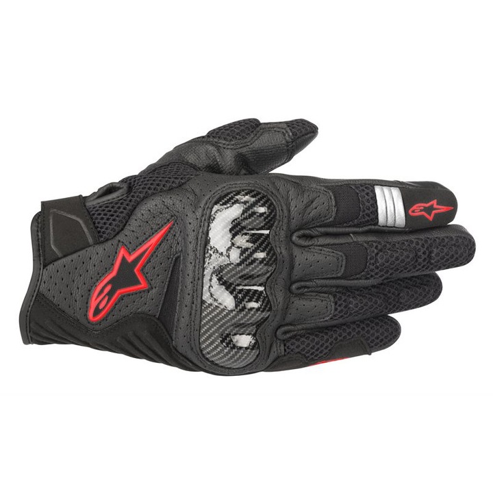 Мото ръкавици за туризъм Alpinestars Smx-1 V2, черно/флуоресцентно/червено, размер 2XL