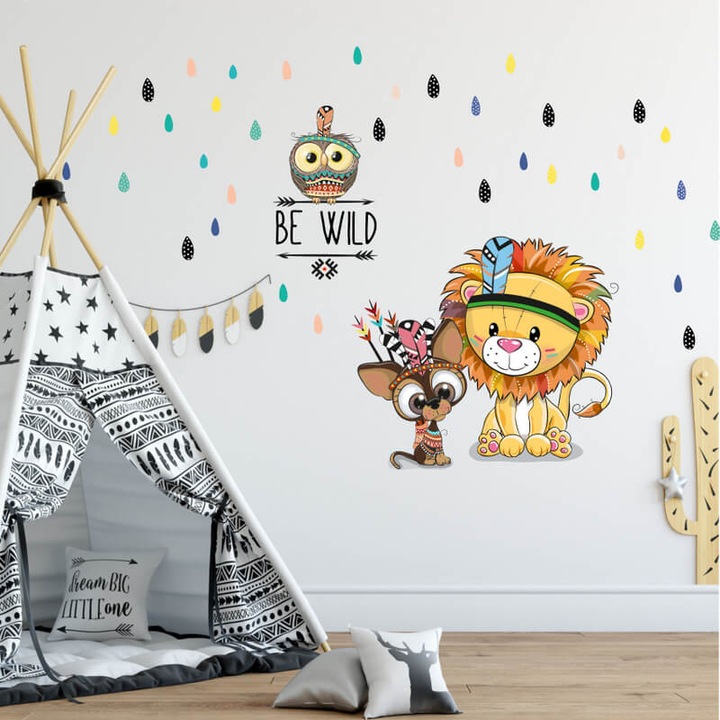INSPIO Gyerekszoba falmatrica - Be Wild