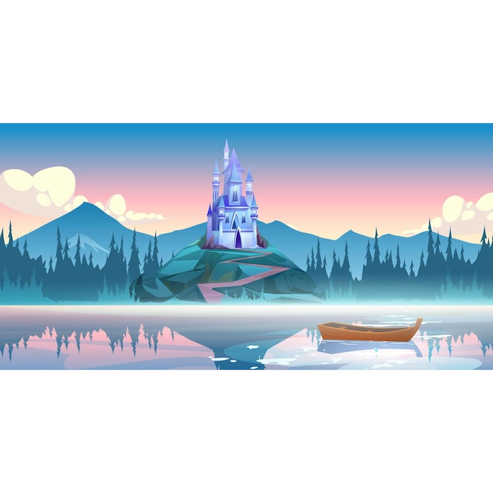 Öntapadó PVC tapéta - Fantasy Castle And Reflection, 100 x 150 cm