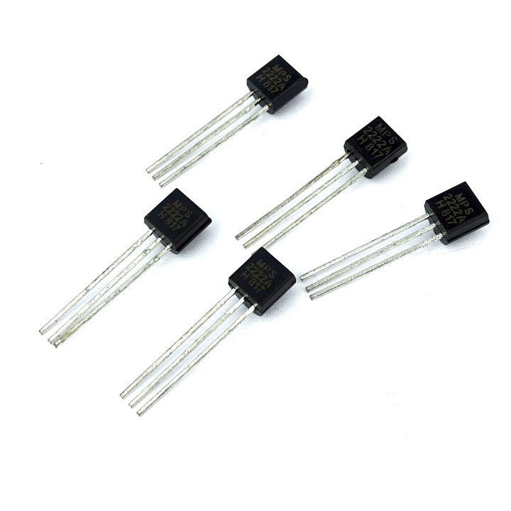 Tranzistor NPN, 0.8A, TO92, 5 bucati, 800 mA, 500 mW, Negru, Argintiu