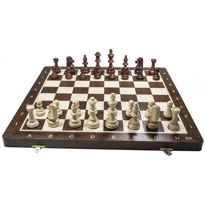 Joc de sah Master of Chess, Lemn, Maro/Crem