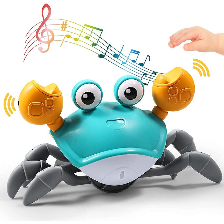 Интерактивна бебешка играчка, ABS, Функция движение/звук, Зелен
