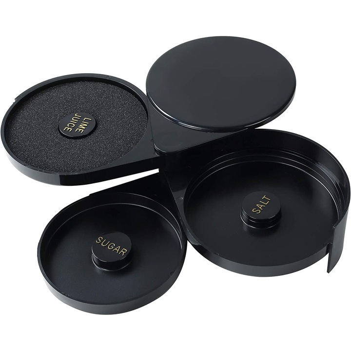 OEM Rimmers koktél Szett, Műanyag, 15,7x7,1 cm, Fekete