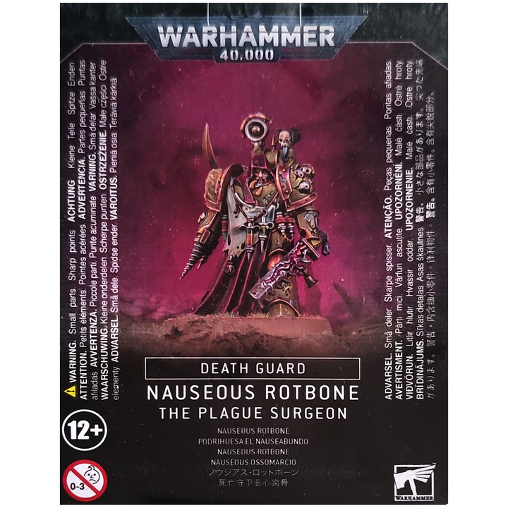 Комплект Warhammer 40000, Nauseous Rotbone Death Guard, Games Workshop, 9 части