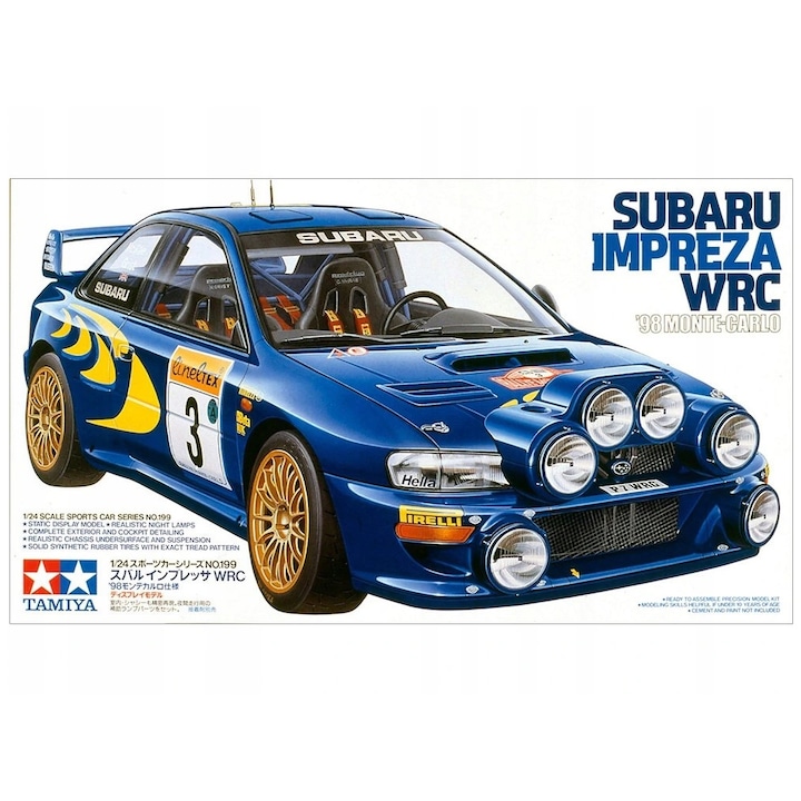 Subaru Impreza WRC'98 Monte-Carlo modellautó, Tamiya, 1:24