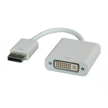 Adaptor Displayport la DVI-D 24+5 pini Tata-Mama, 10 cm, Roline Adaptor Displayport la DVI-D 24+5 pini Tata-Mama, 10 cm, Roline