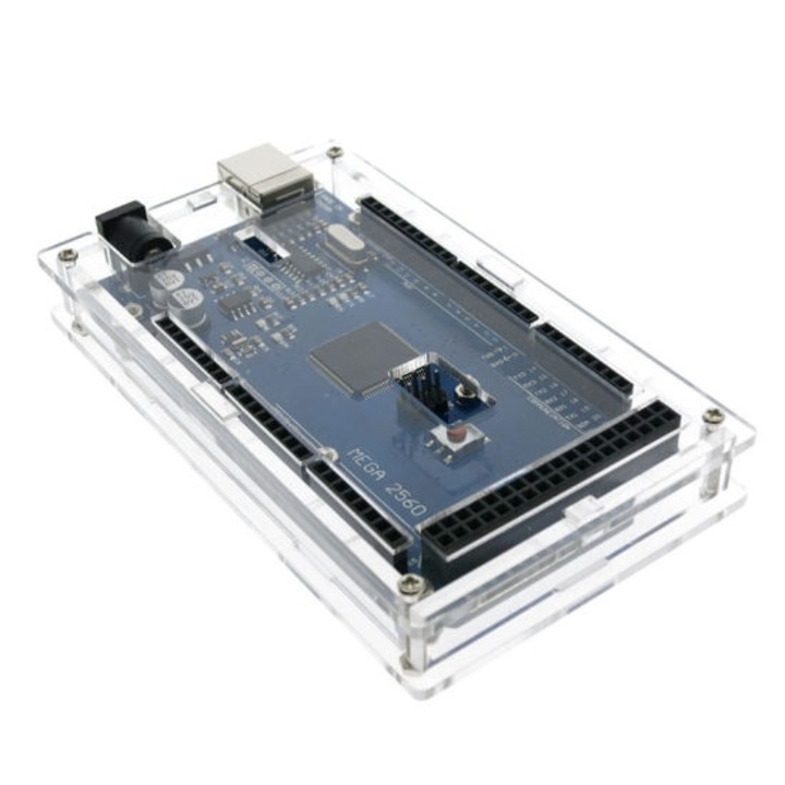 Carcasa pentru Arduino, Mega 2560, Acrilic, Transparent