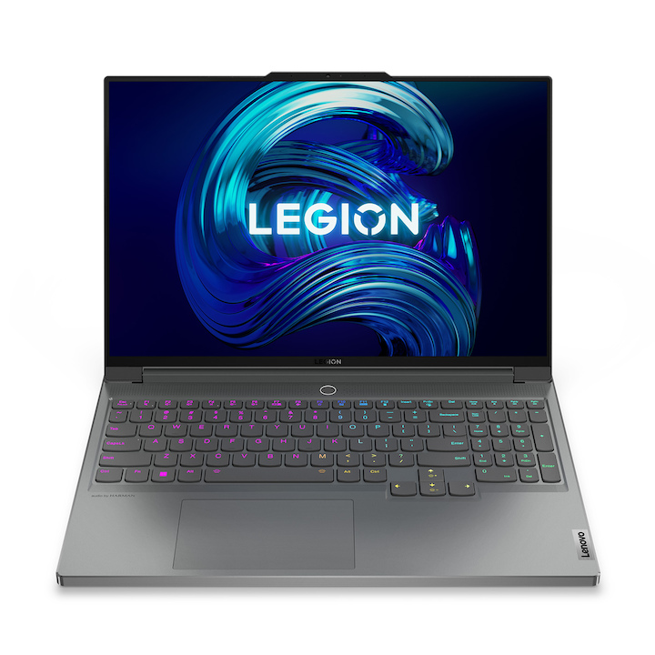 Лаптоп Lenovo Legion 7 16IAX7, 82TD0050BM, Windows 10 Pro, 16", Intel Core i9-12900HX (16-ядрен), NVIDIA GeForce RTX 3080 Ti (16GB GDDR6), 32GB 4800MHz (2x16GB) DDR5, Сив