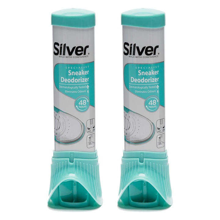 Pachet 2 x Spray Deodorant pentru Incaltaminte Sport Silver, 100 ml