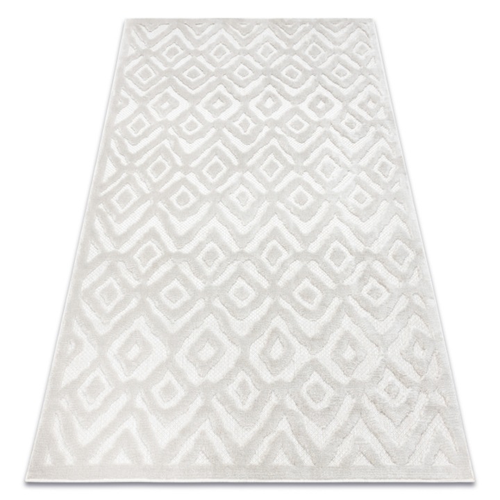 Covor santo sisal 58381 caro, DYWANY ŁUSZCZÓW zigzag bej, 140x190 cm