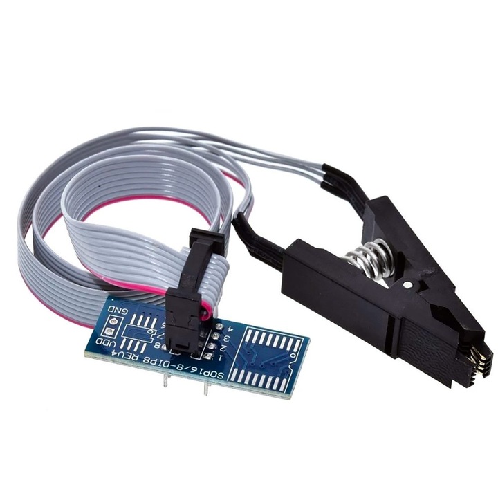 Програматор на адаптерен клипс, За SO8/ SOP8/ SOIC8/ DIP8, С лента, Поддръжка, Многоцветен