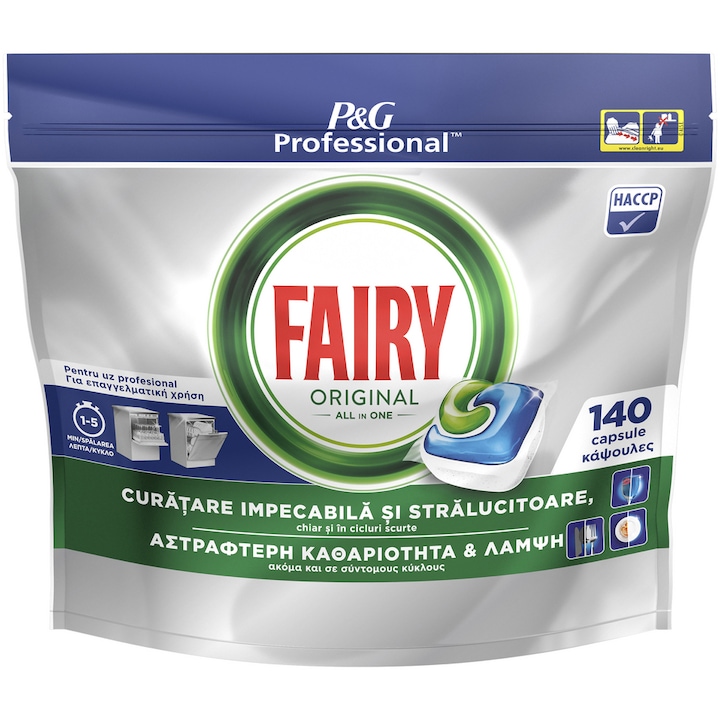 Detergent capsule pentru masina de spalat vase Fairy Professional, 140 spalari