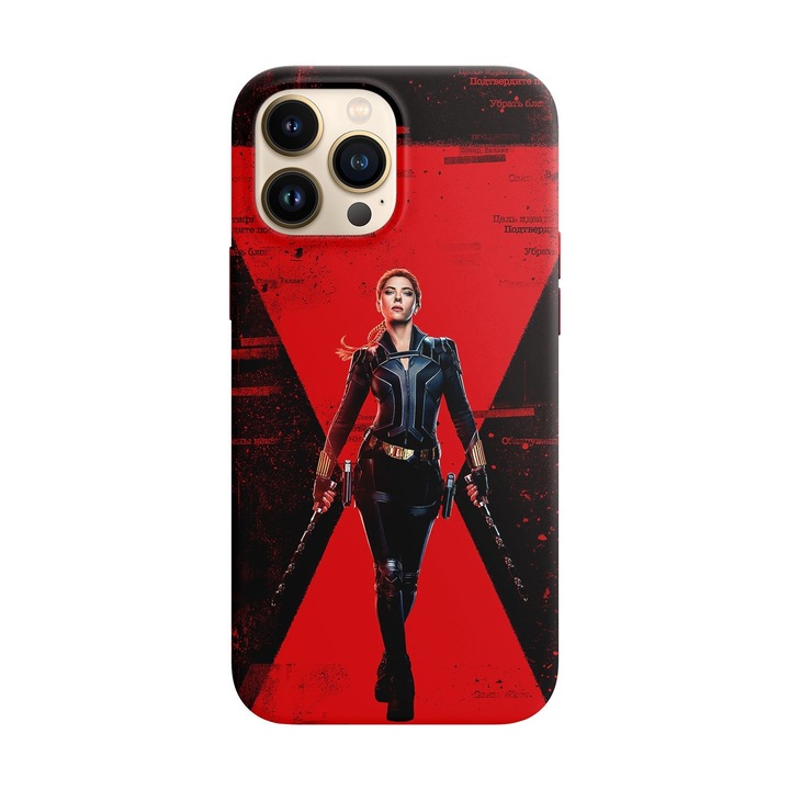 Husa compatibila cu Apple iPhone 14 Pro Max model Black Widow, Silicon, TPU, Viceversa