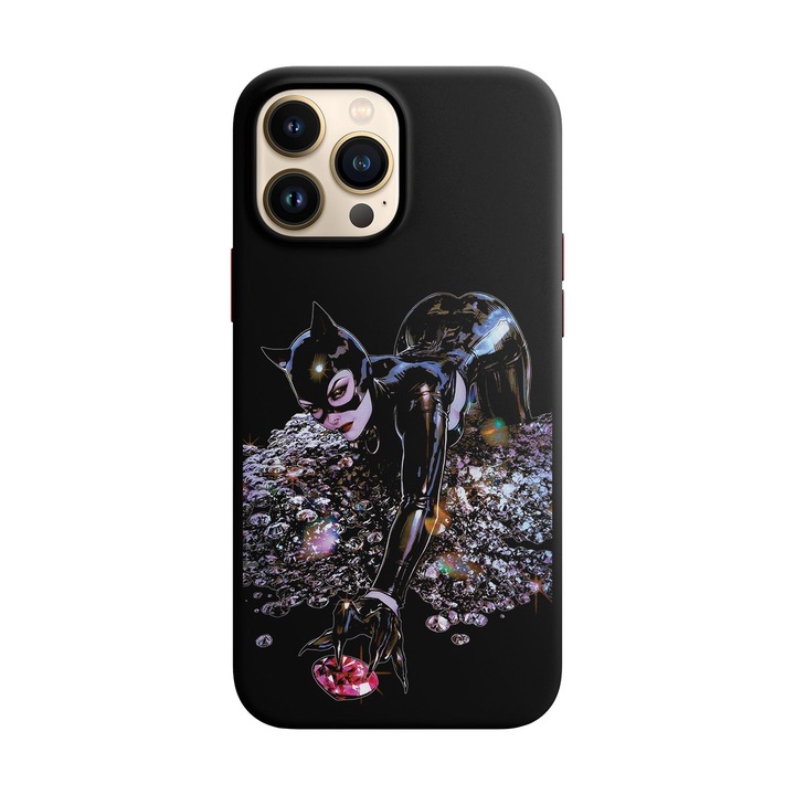 Husa compatibila cu Apple iPhone 14 Pro model Catwoman, Silicon, TPU, Viceversa