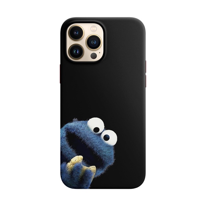 Husa compatibila cu Apple iPhone 14 Pro Max model Cookie Monster, Silicon, TPU, Viceversa