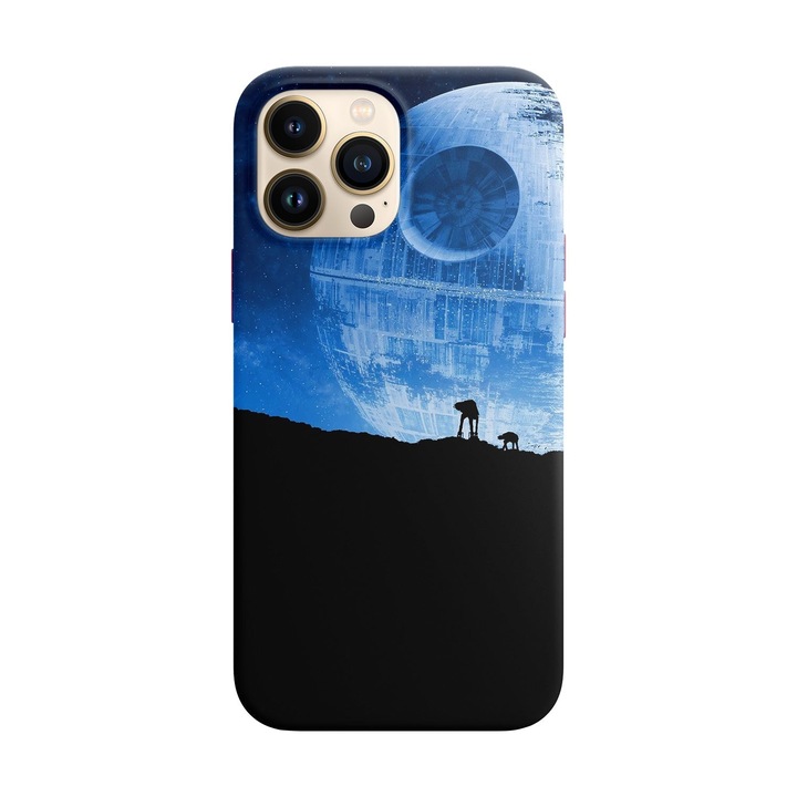 Husa compatibila cu Apple iPhone 14 Pro Max model Death Star, Silicon, TPU, Viceversa