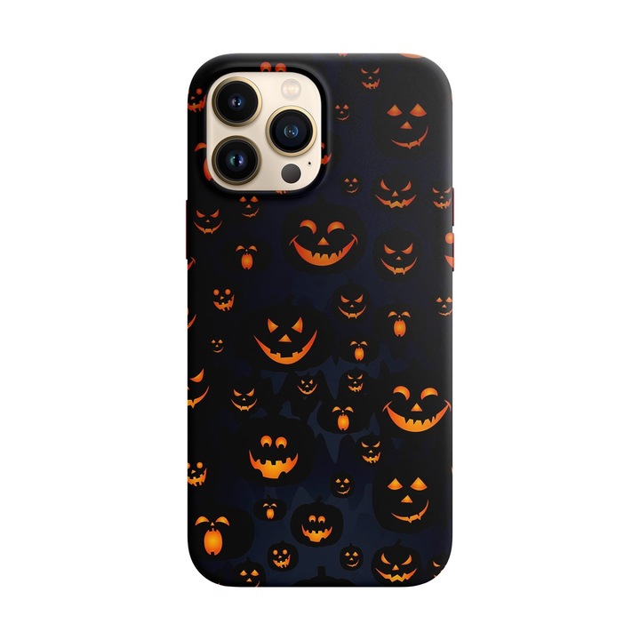 Husa compatibila cu Apple iPhone 14 Pro model Excited pumpkins, Silicon, TPU, Viceversa