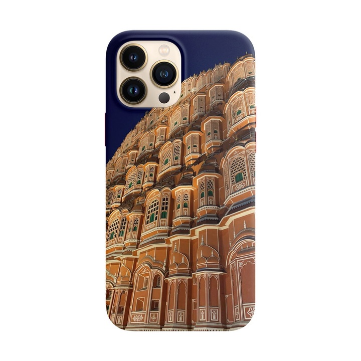Husa compatibila cu Apple iPhone 12 model Hawa Mahal Jaipur, Silicon, TPU, Viceversa