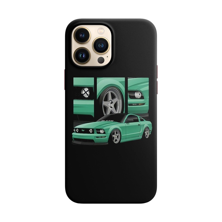 Husa compatibila cu Apple iPhone 14 Pro model Minty Mustang, Silicon, TPU, Viceversa