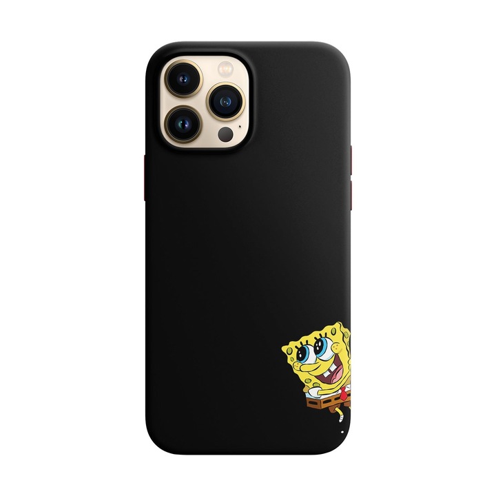 Капак, съвместим с модел Apple iPhone 11 Pro Max Hi am Spongebob, силикон, TPU, обратното