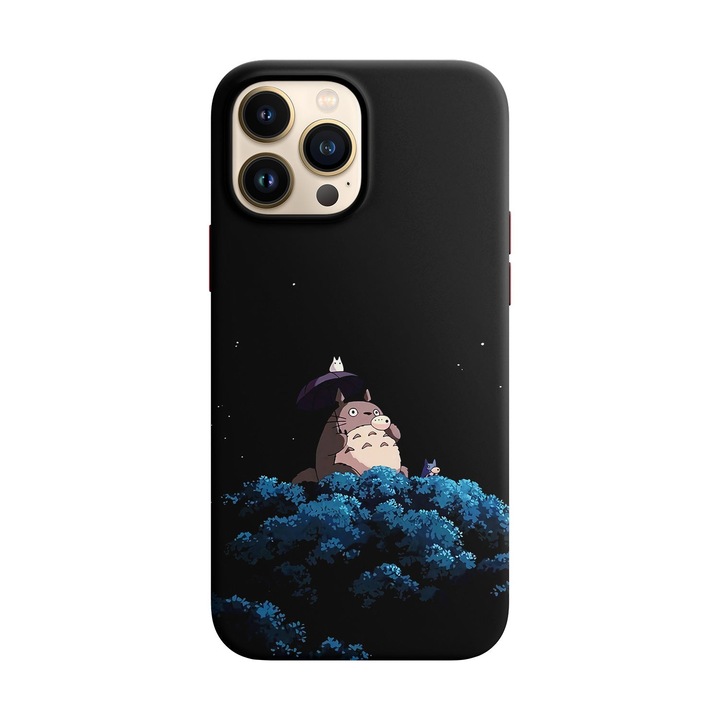 Husa compatibila cu Apple iPhone 11 Pro model Lovely Totoro, Silicon, TPU, Viceversa