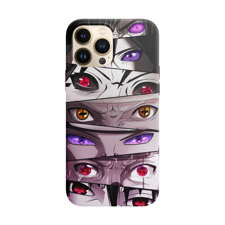 Husa compatibila cu Apple iPhone 14 Pro model Naruto Eyes Jutsu, Silicon, TPU, Viceversa