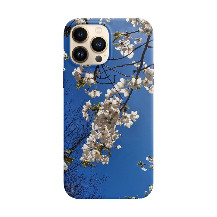 Husa compatibila cu Apple iPhone 14 Pro model Cherries Blossom, Silicon, TPU, Viceversa