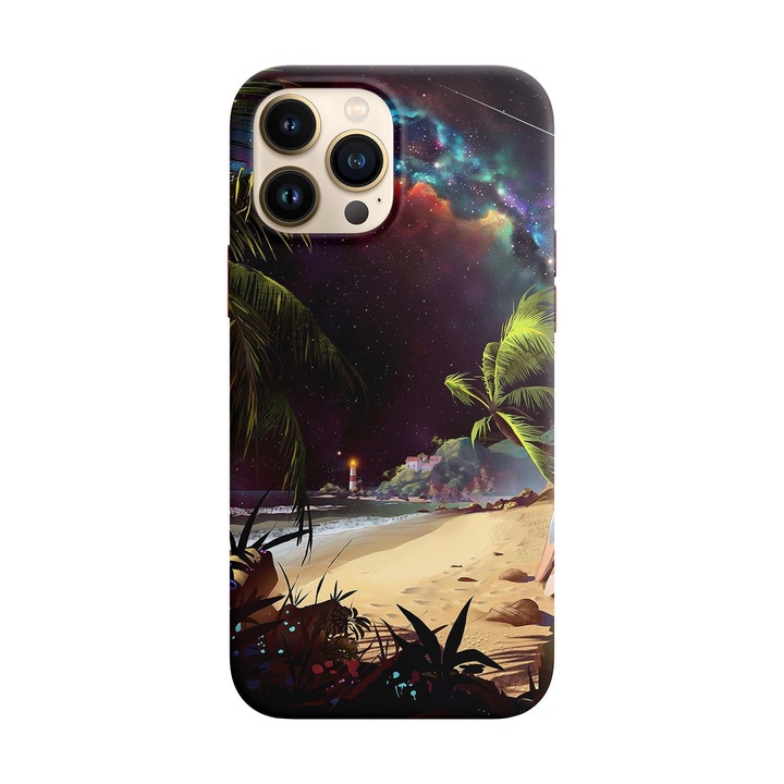 Калъф, съвместим с Apple iPhone 12 Pro Max модел Nebula island, силикон, TPU, обратното