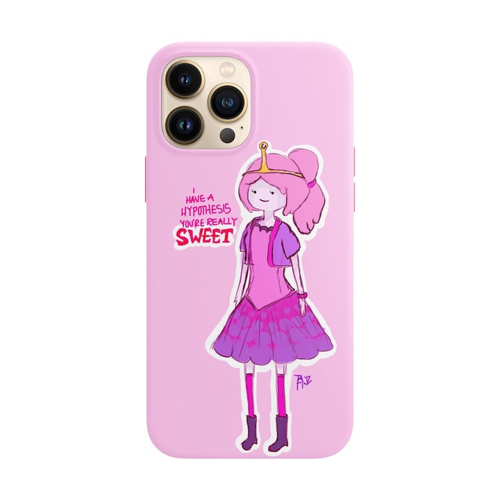 Калъф, съвместим с модел Apple iPhone 13 Mini Princess Bumblegum Adventure time, силикон, TPU, обратното