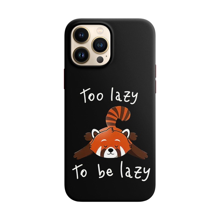 Husa compatibila cu Apple iPhone 14 Pro model Too lazy to be lazy, Silicon, TPU, Viceversa