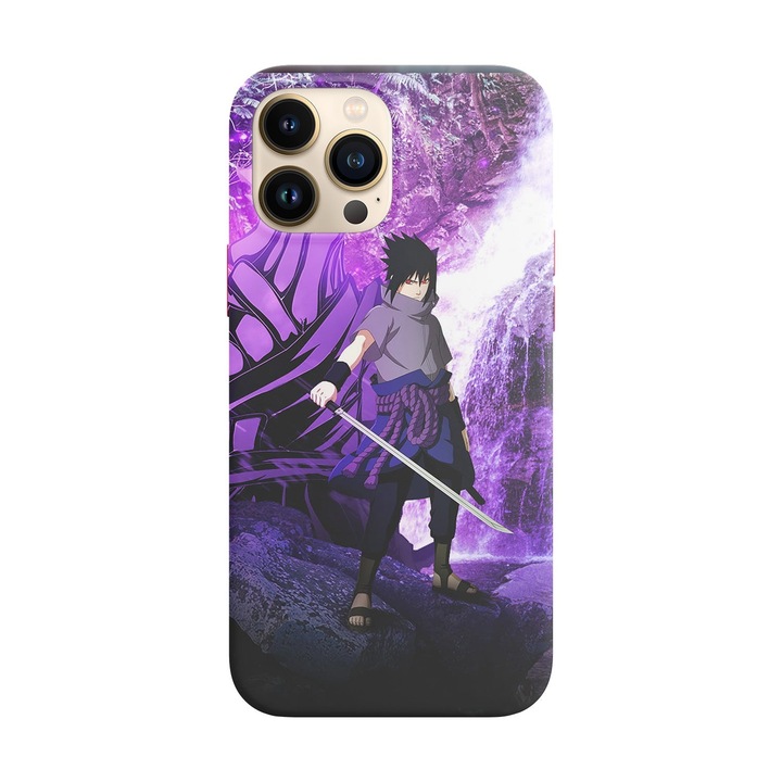 Husa compatibila cu Apple iPhone 14 Pro Max model Sasuke Uchiha Susano, Silicon, TPU, Viceversa