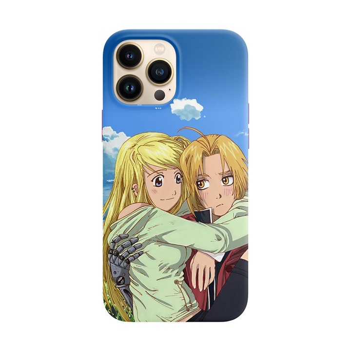 Husa compatibila cu Apple iPhone 14 Pro Max model Winry and Edward Full Metal Achemist, Silicon, TPU, Viceversa